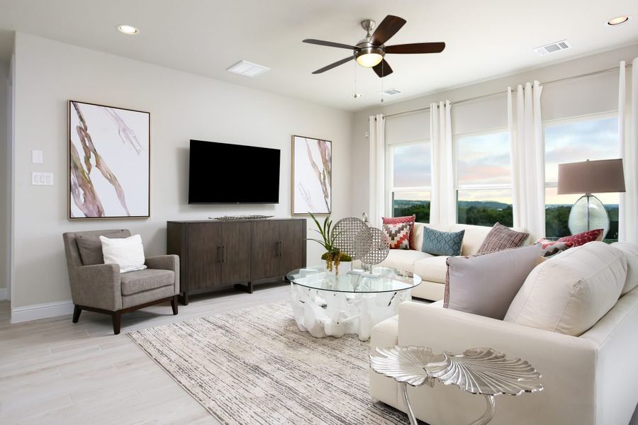 Representative furnished interior of a home built from the Legacy Hills 2460 by Brohn Homes in Legacy Hills, Castroville (Image 6). Representative furnished interior of a home built from the Legacy Hills 2460 by Brohn Homes in Legacy Hills, Castroville (Image 6).
