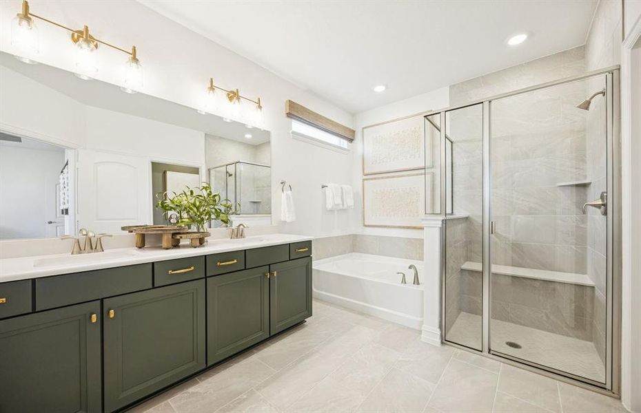 Owner's bath with double vanity *photo is of model representation - features may vary in actual home