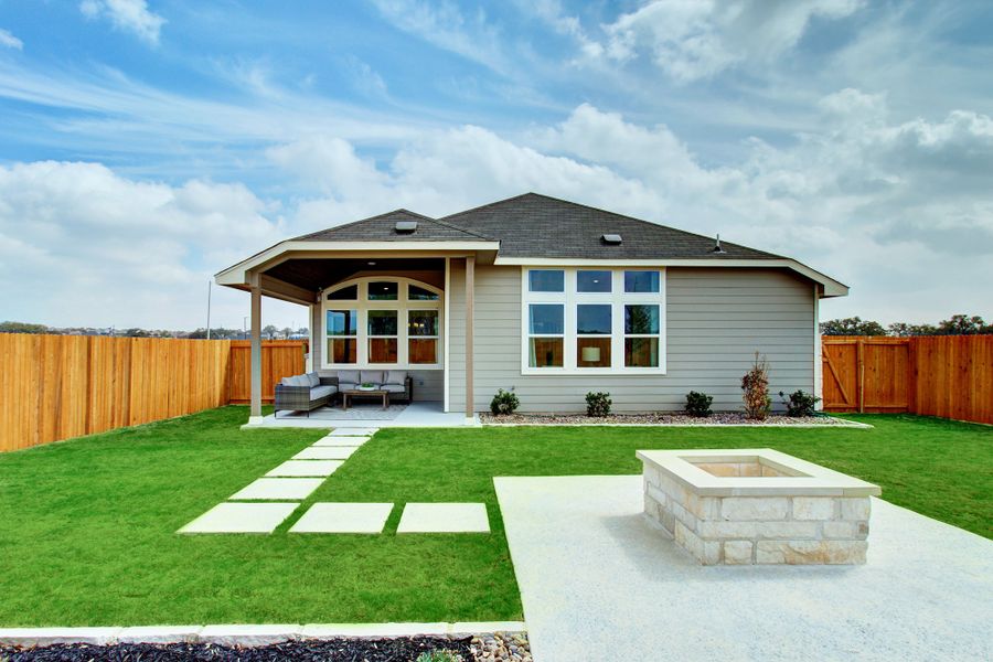 Representative exterior photo of a completed home built from the Premier Series - Juniper by Brightland Homes in Anthem, Kyle, TX (Image 29). Representative exterior photo of a completed home built from the Premier Series - Juniper by Brightland Homes in Anthem, Kyle, TX (Image 29).
