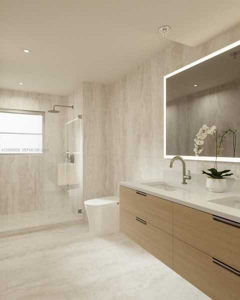 Furnished interior view inside a new home in , Miami Beach (Image 16).