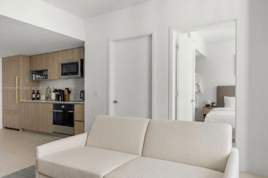 Furnished interior view inside a new home in , Miami (Image 35).