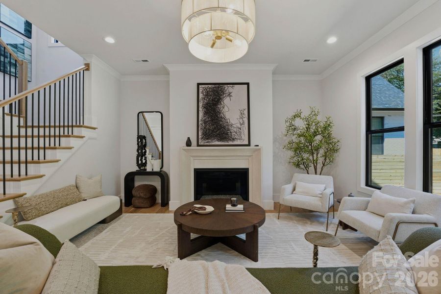 Furnished interior view inside a new home in , Charlotte (Image 8).