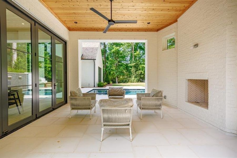 Exterior details and patio area of a home in , Atlanta (Image 53). Exterior details and patio area of a home in , Atlanta (Image 53).