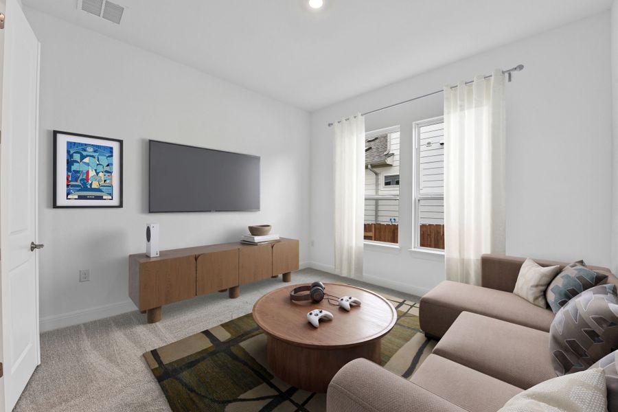 Furnished interior view inside a new home in Silverleaf, Cedar Creek (Image 17).