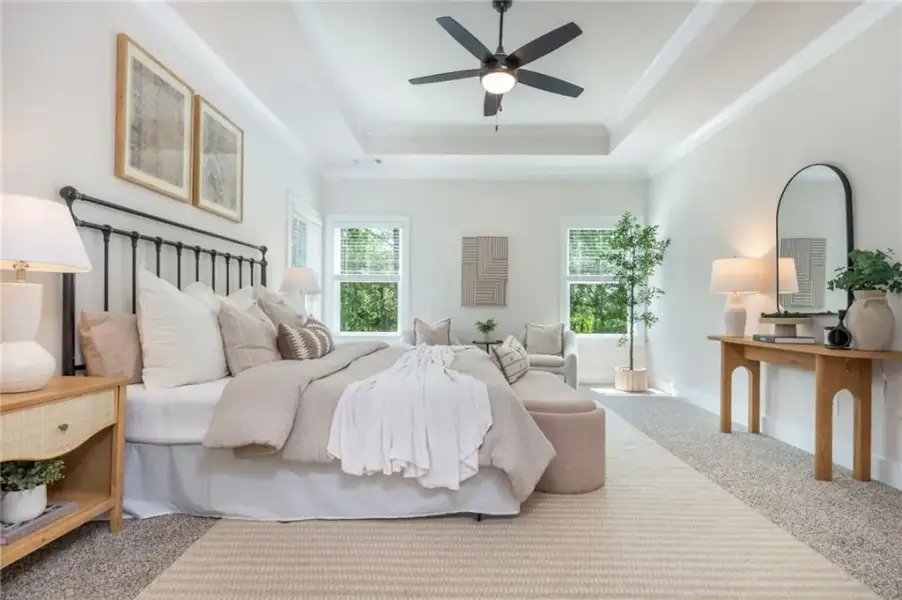 Furnished interior view inside a new home in , Flowery Branch (Image 51).