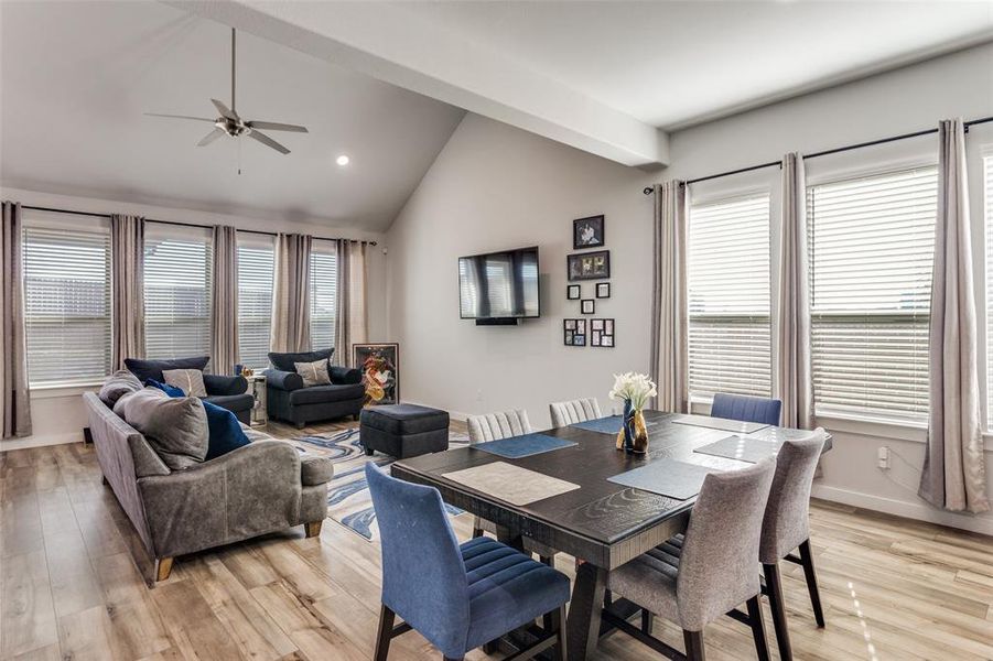 Open concept for dinin gand living