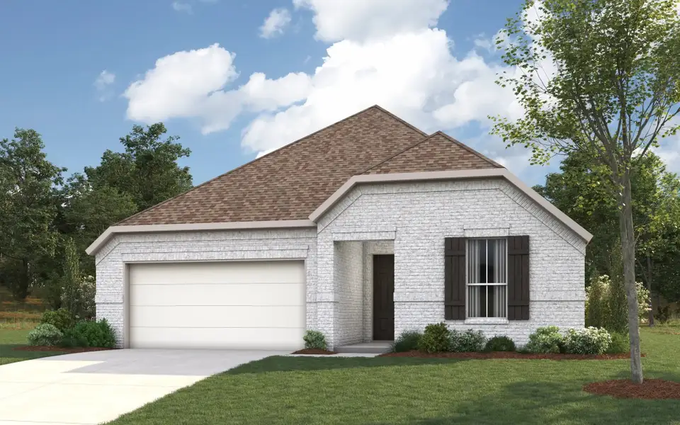 Representative exterior photo of a completed home built from the Garnet by Stonehollow Homes in Estates At Baker Park, Sherman, TX (Image 6).