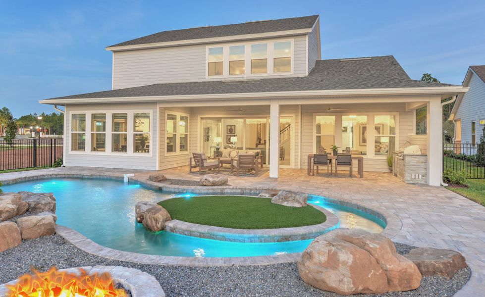 Exterior details and patio area of a home in Middlebourne, St. Johns (Image 25).