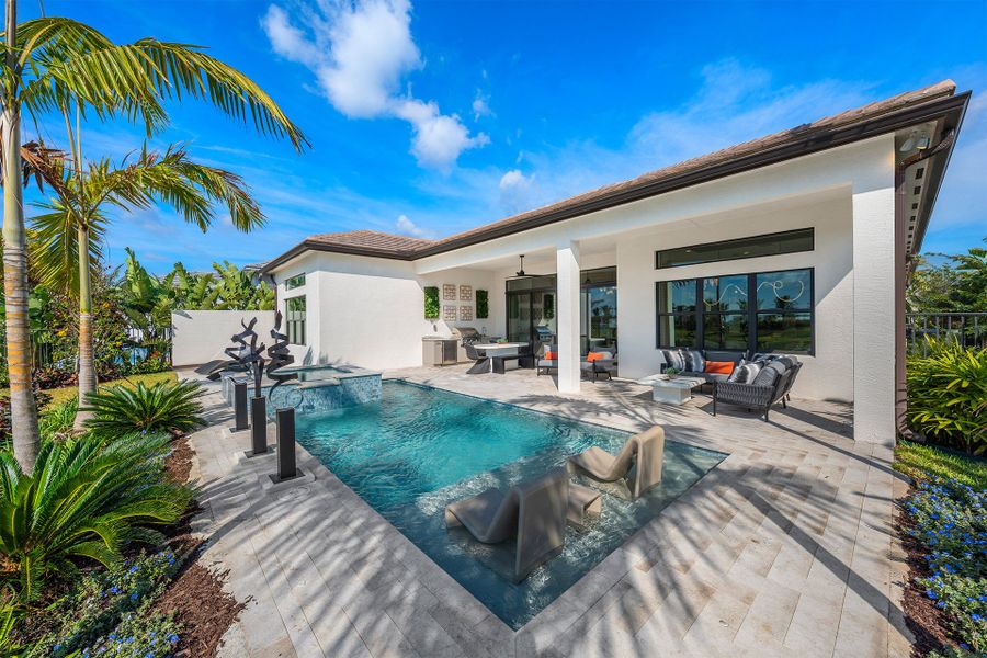 Representative exterior details of a home built from the Savannah by GL Homes in Valencia Del Mar (55+), Boynton Beach (Image 4).