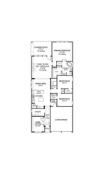 2D floor plan layout of this home in Valencia, Manvel, TX (Image 5).