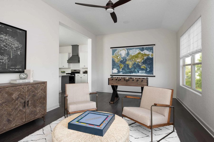 Representative furnished interior of a home built from the Blanco by Ashton Woods in Saddlebrook Ranch, Schertz (Image 7).