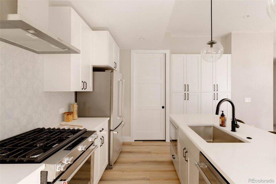 Furnished interior view inside a new home in A Line Townhomes, Denver (Image 5).