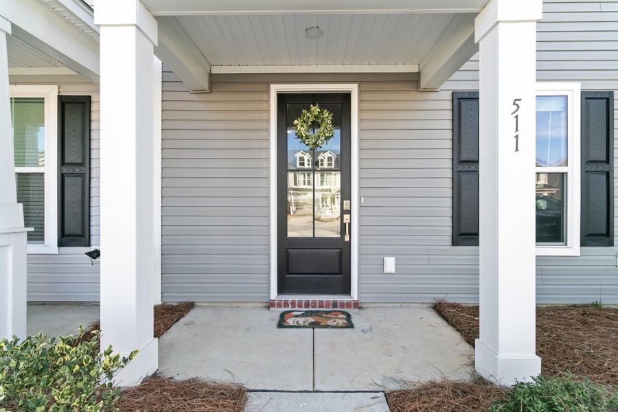 Exterior details and patio area of a home in , Summerville (Image 3).