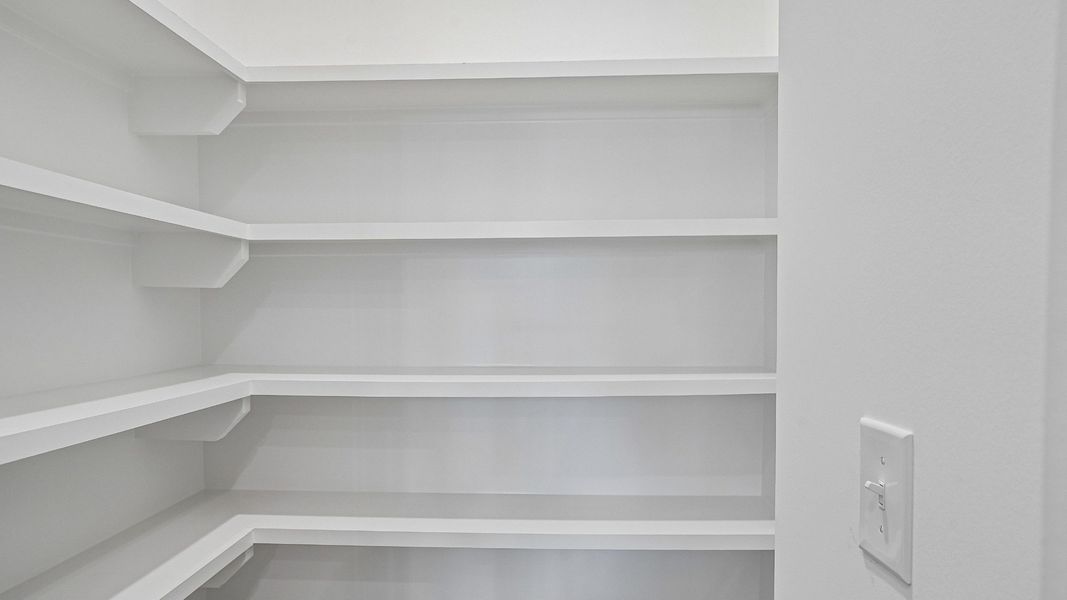 Painted MDF pantry shelving