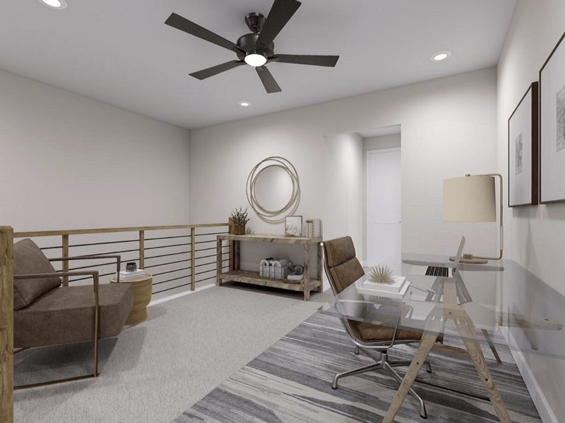 Representative furnished interior of a home built from the York by Tri Pointe Homes in Grahym at Southbridge, Fort Mill (Image 10).