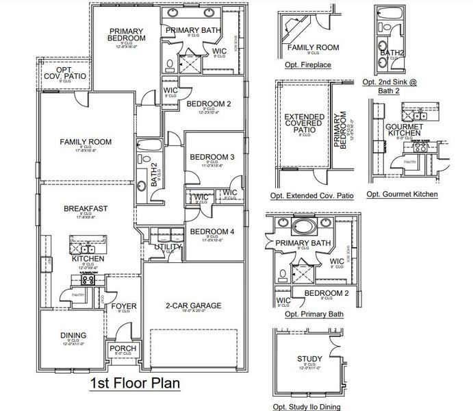 2D floor plan layout for the Waverly II by Megatel Homes in Sicily, Princeton, TX (Image 2). 2D floor plan layout for the Waverly II by Megatel Homes in Sicily, Princeton, TX (Image 2).