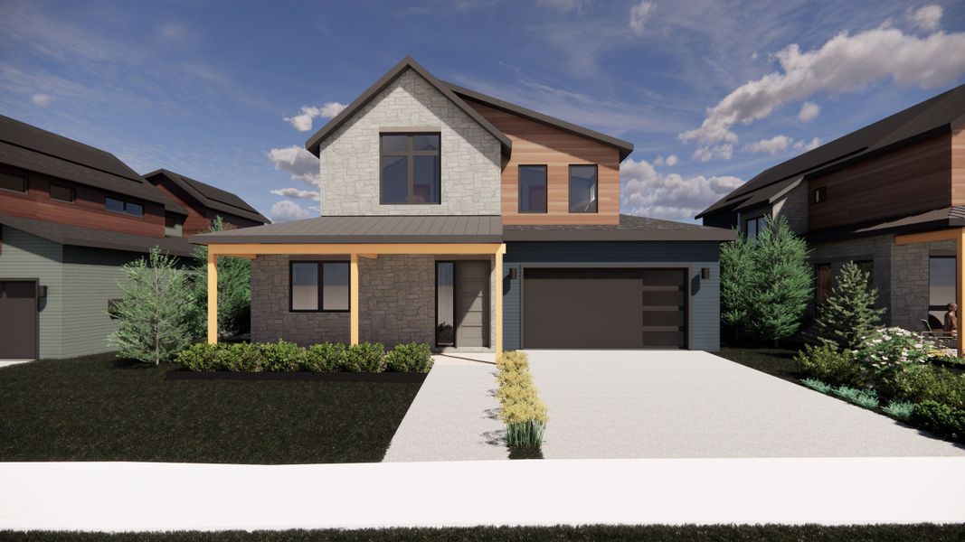 Exterior Color Palette 5:The Larkspur in Exterior Color Palette 5 - a sleek, modern blend designed for a clean and polished exterior. Exterior Color Palette 5:The Larkspur in Exterior Color Palette 5 - a sleek, modern blend designed for a clean and polished exterior.