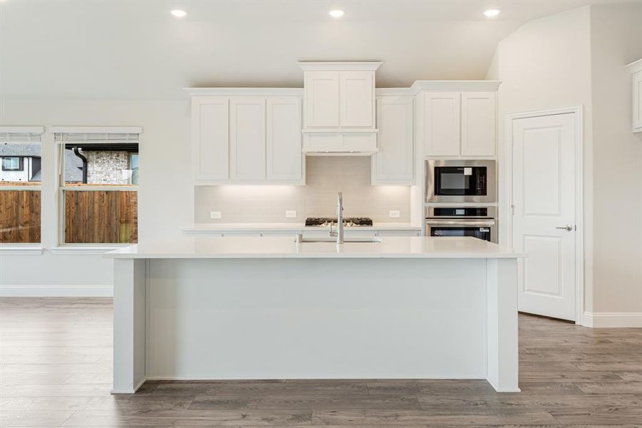 Furnished interior view inside a new home in ArrowBrooke Classic 50, Aubrey (Image 9).