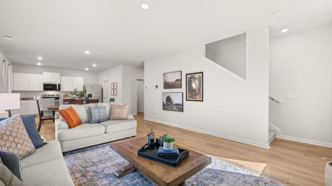 Furnished interior view inside a new home in Oconee Overlook, Gainesville (Image 6). Furnished interior view inside a new home in Oconee Overlook, Gainesville (Image 6).