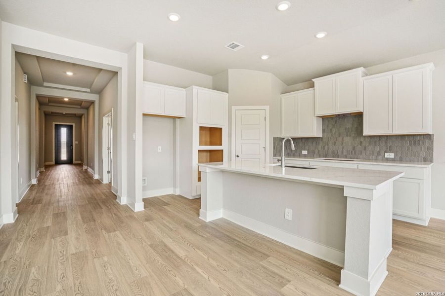 Furnished interior view inside a new home in Estancia Ranch - Classic Series, San Antonio (Image 15).