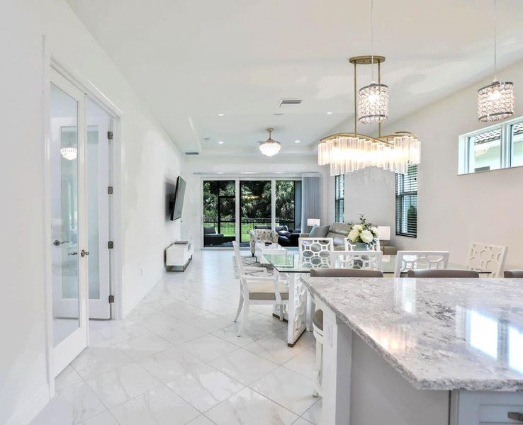 Furnished interior view inside a new home in PGA Village Verano, Port St. Lucie (Image 16).