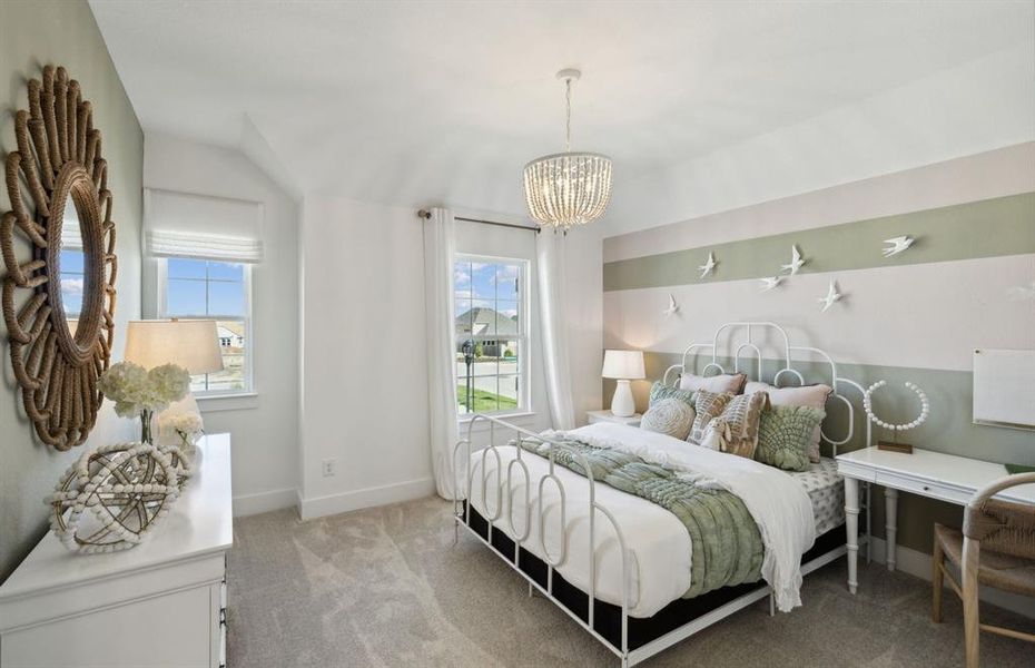 Comfortable secondary bedroom with generous closet space *Model representation Comfortable secondary bedroom with generous closet space *Model representation