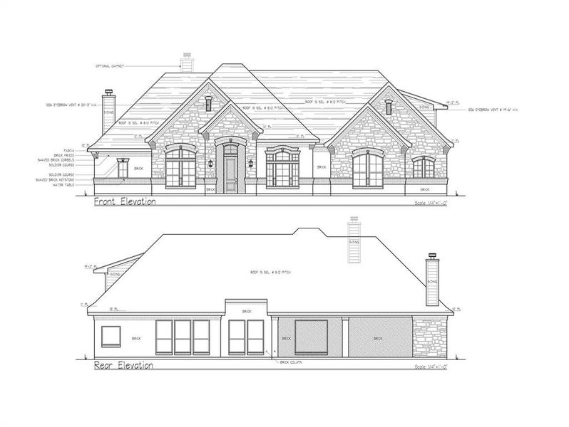 Exterior rendering of this home design in , Weatherford, TX (Image 4).
