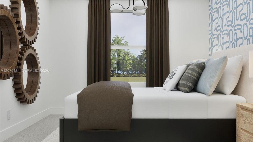 Furnished interior view inside a new home in , Miami (Image 3).