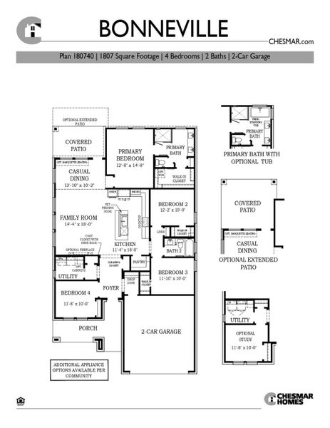 2D floor plan layout of this home in Meridiana, Manvel, TX (Image 5).