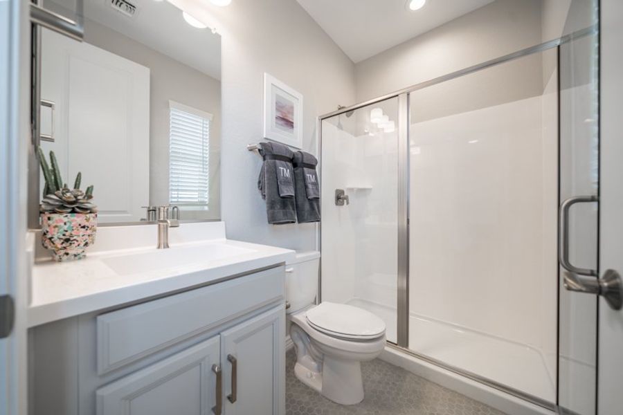 Furnished interior view inside a new home in Hawes Crossing, Mesa (Image 15). Furnished interior view inside a new home in Hawes Crossing, Mesa (Image 15).