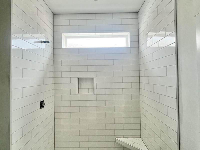 Your shower and glossy large subway tiles. Your shower and glossy large subway tiles.