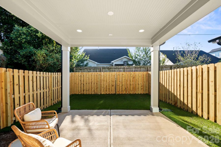 Exterior details and patio area of a home in , Charlotte (Image 2). Exterior details and patio area of a home in , Charlotte (Image 2).