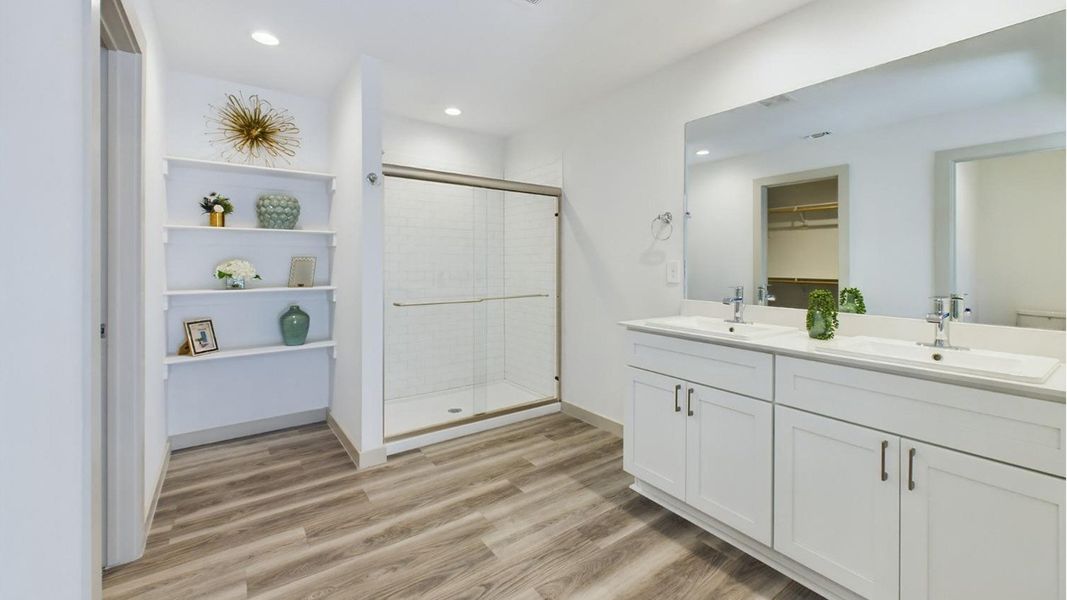 Representative furnished interior of a home built from the The Lakeway by D.R. Horton in Abbey Glen, Lubbock (Image 17).