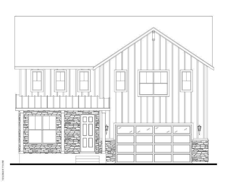 Plan C405 Elevation C w/ Enhanced Stone