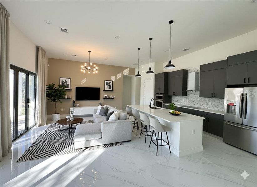 Furnished interior view inside a new home in , Port Charlotte (Image 7). Furnished interior view inside a new home in , Port Charlotte (Image 7).