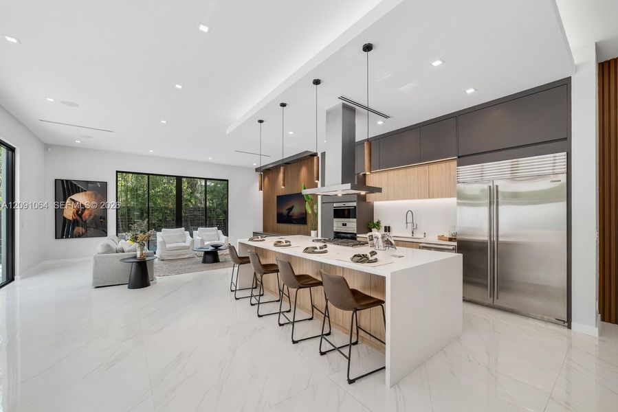 Furnished interior view inside a new home in , Miami (Image 10).