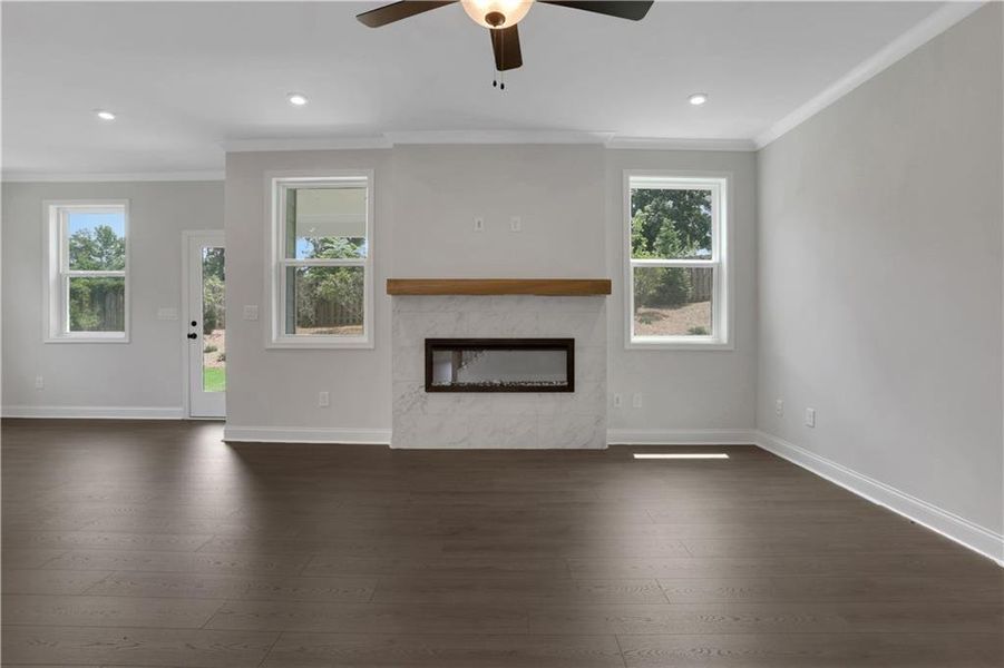 Spacious, unfurnished interior of a new home in The Paddocks at Doc Hughes, Buford (Image 26). Spacious, unfurnished interior of a new home in The Paddocks at Doc Hughes, Buford (Image 26).