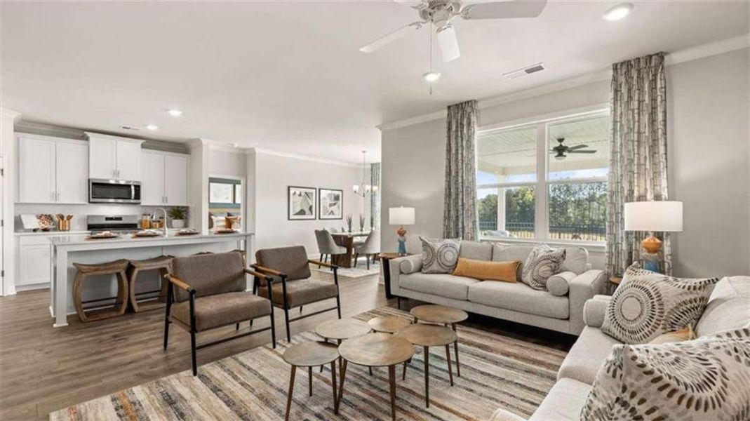 Furnished interior view inside a new home in Oak Ridge Meadows, Locust Grove (Image 29).