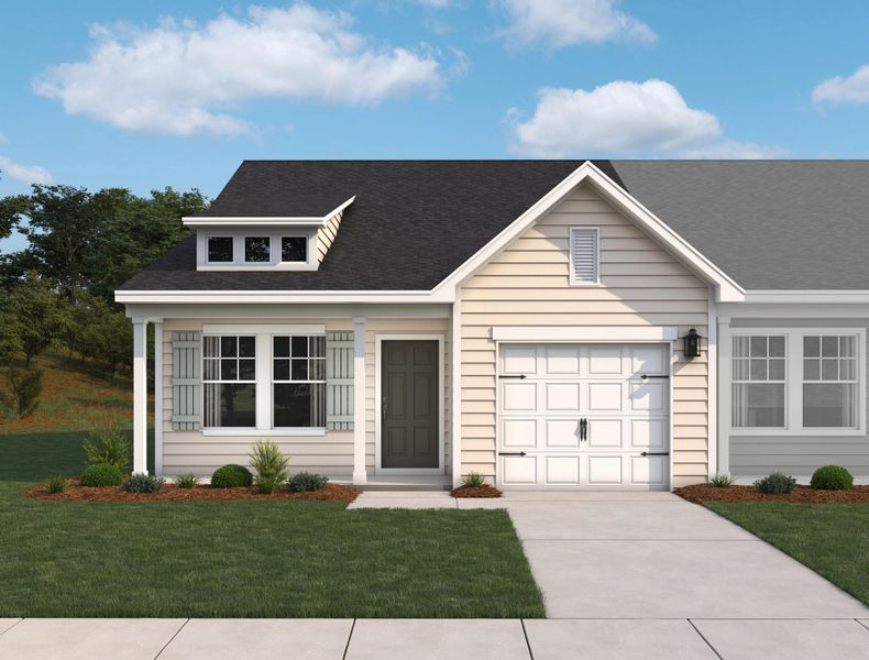 Representative exterior photo of a completed home built from the Palmetto by Ashton Woods in Blue Heron Retreat: Villas, Little River, SC (Image 19).