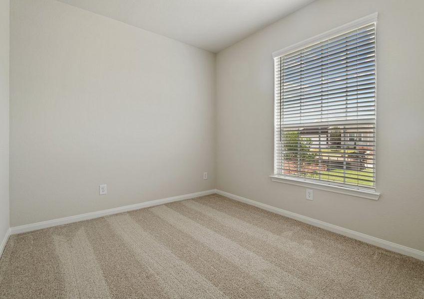 Secondary bedroom with lush carpet flooring Secondary bedroom with lush carpet flooring