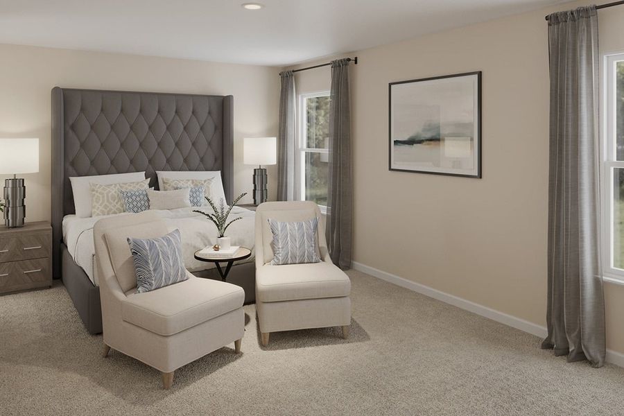 Representative furnished interior of a home built from the 1888 by KB Home in Sonterra - Cool Water, Jarrell (Image 4).