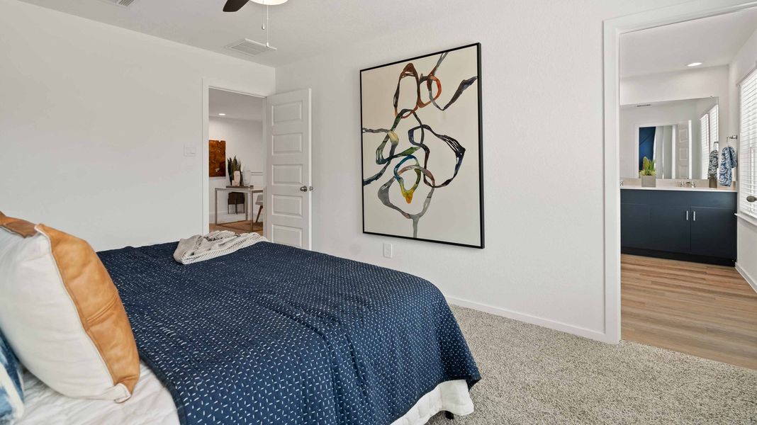 Representative furnished interior of a home built from the CEDAR by D.R. Horton in Alaia Crossing, Houston (Image 18). Representative furnished interior of a home built from the CEDAR by D.R. Horton in Alaia Crossing, Houston (Image 18).