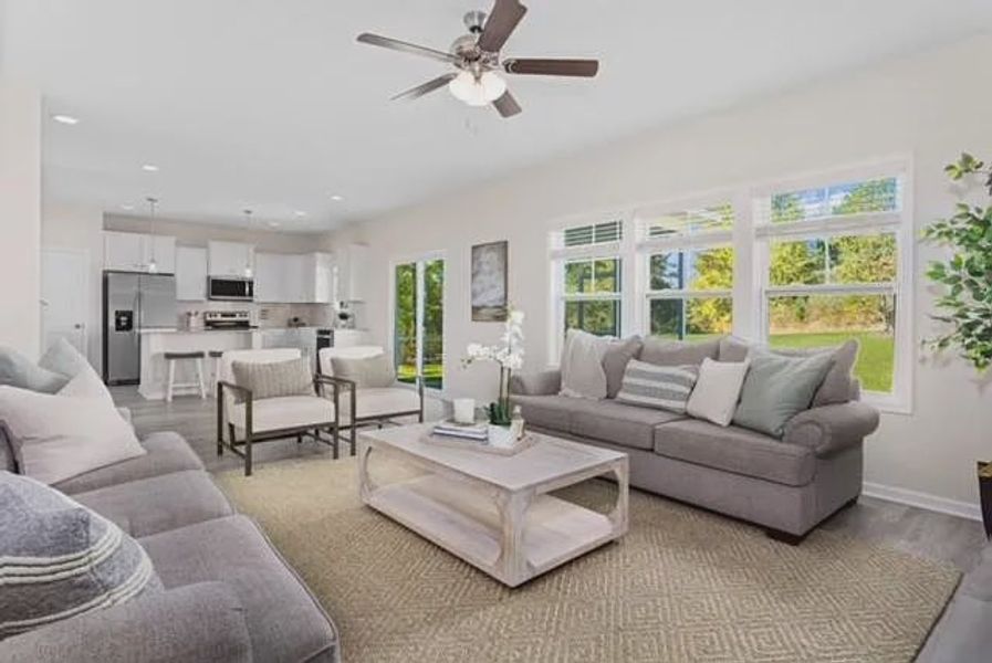 Furnished interior view inside a new home in Providence Station at Trolley Run, Aiken (Image 2).