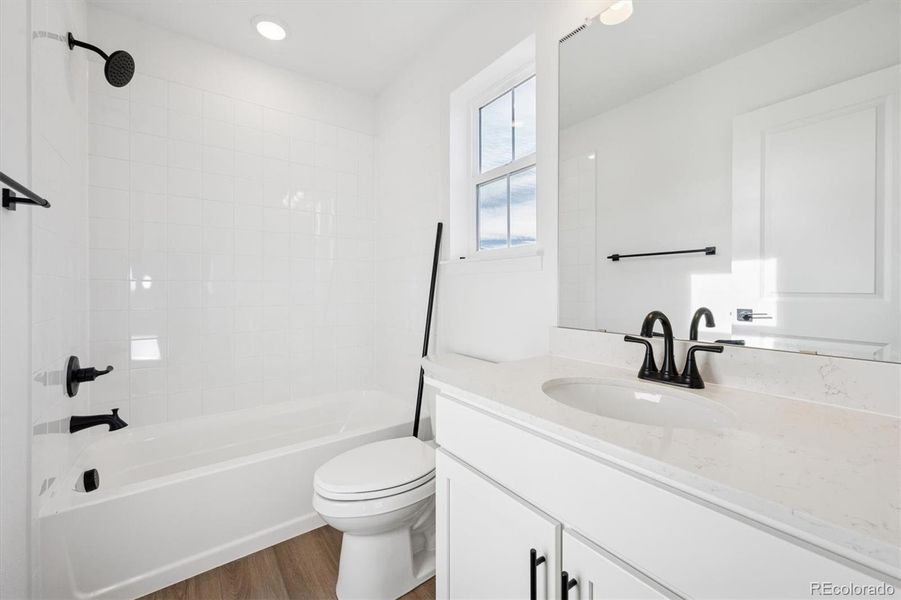 Furnished interior view inside a new home in Harvest Crossing, Aurora (Image 8). Furnished interior view inside a new home in Harvest Crossing, Aurora (Image 8).