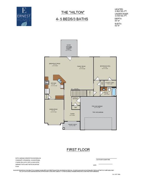 2D floor plan layout of this home in Wexford, Richmond Hill, GA (Image 5).