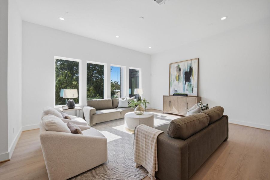 Furnished interior view inside a new home in , Houston (Image 27).