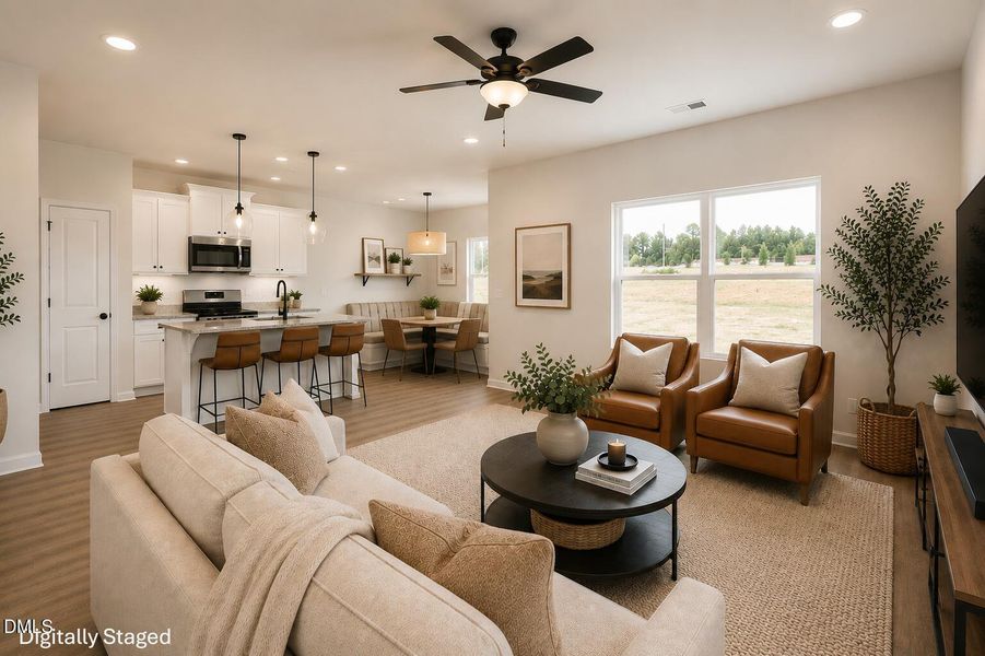 ChatGPT Carolina Kitchen and living room