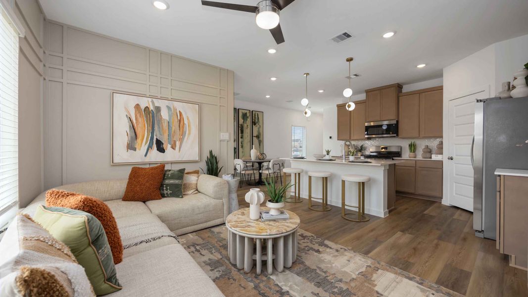 Furnished interior view inside a new home in Grand West, Houston (Image 7).