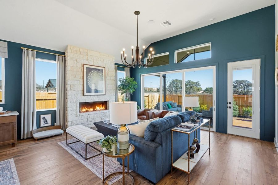 Furnished interior view inside a new home in Prominence, San Antonio (Image 42).