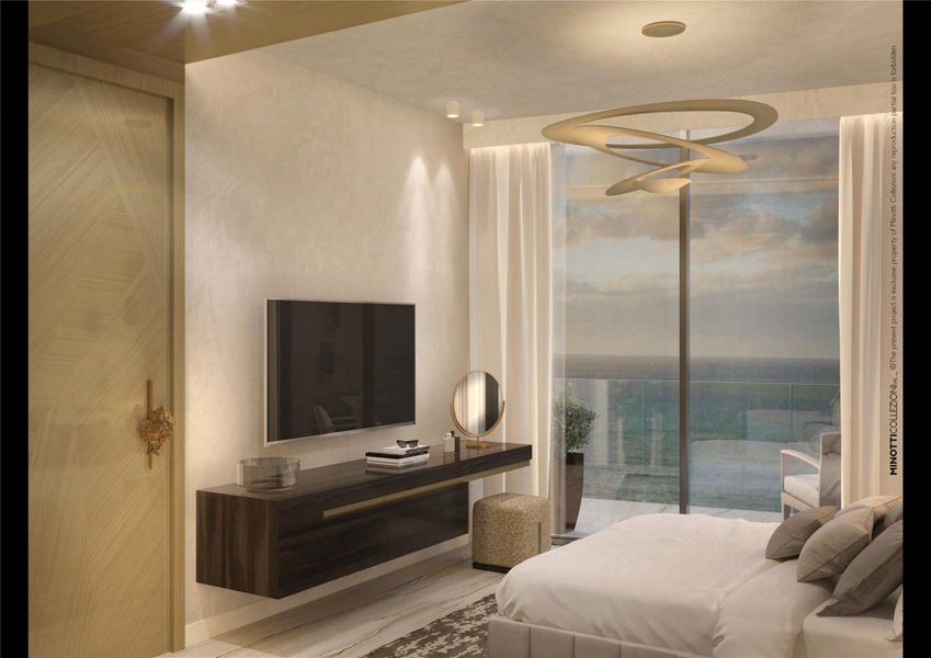 Furnished interior view inside a new home in , Hollywood (Image 8).